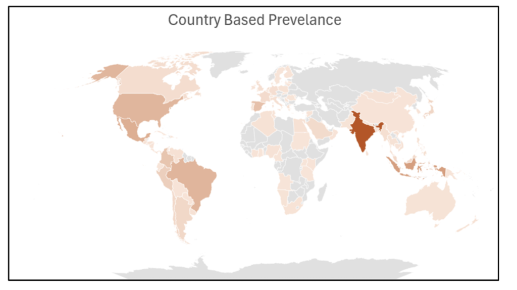 A map of the world showing countries impacted by this cybersecurity threat.